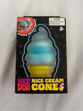 NeeDoh Nice Cream Cone Soft Squishy Toy  Blue (BRAND NEW) limited edition